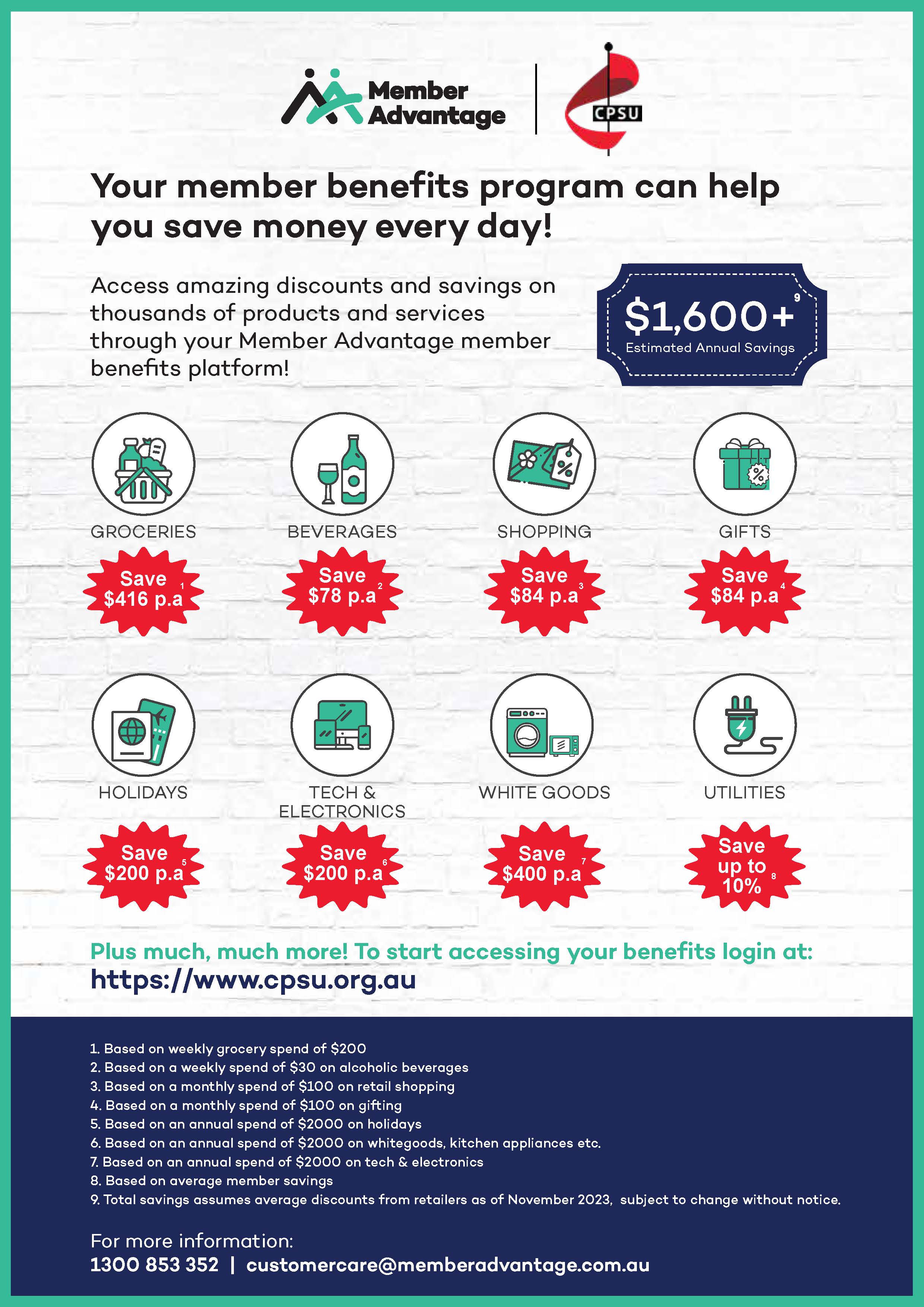 Member Advantage benefits